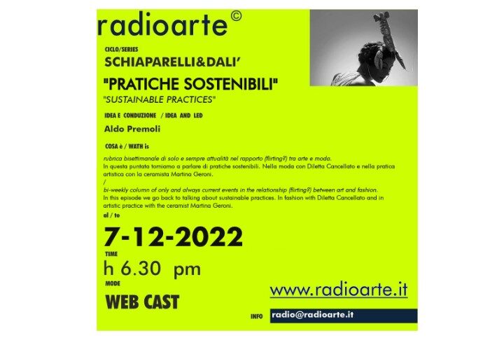 SCHIAPARELLI &DALI #2-3 Aldo Premoli parla con gli ospiti Diletta Cancellato e Martina Geroni di “PRATICHE SOSTENIBILI”/Ita