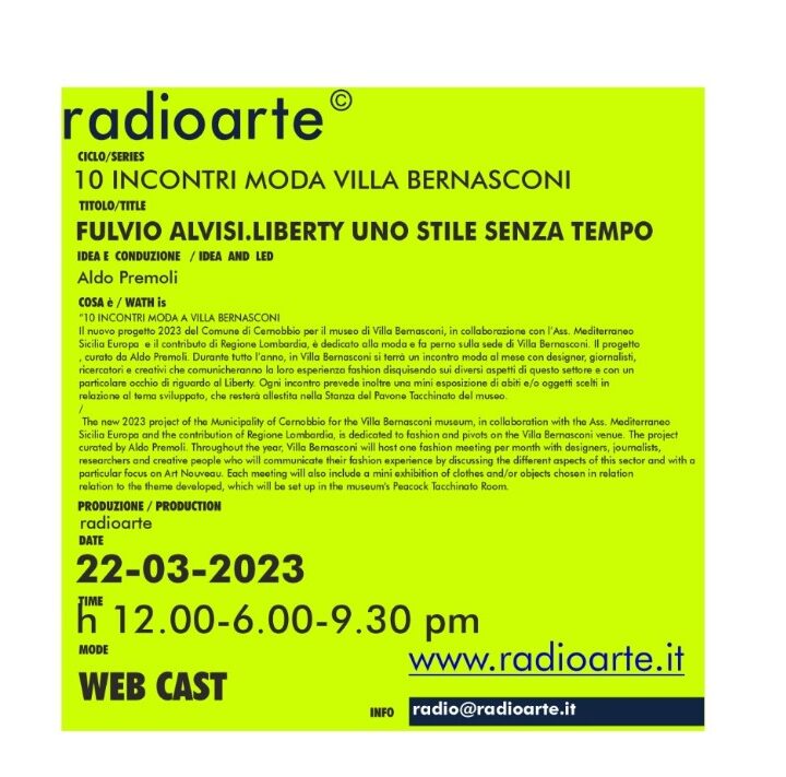 10 INCONTRI MODA VILLA BERNASCONI #2 FULVIO ALVISI parla di ”LIBERTY UNO STILE SENZA TEMPO”/ita
