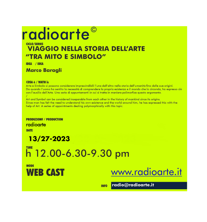 “TRA MITO E SIMBOLO” viaggio nella storia dell’arte #6– Marco Baragli dialoga con Sofia Scaramelli  “Gabriele D’Annunzio”/ita